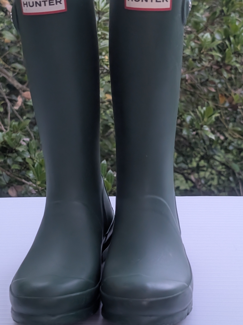 Hunter Kids Tall Rain Boots in Dark Green